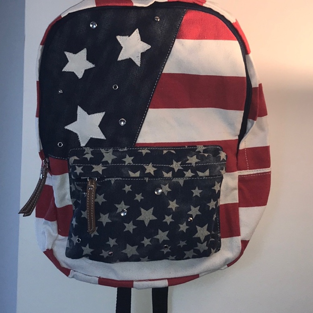 NWOT American Flag Studded Backpack